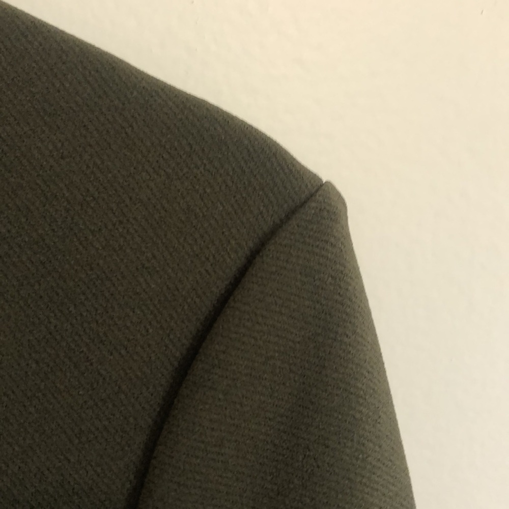 Zara Olive green dress with tie - Picture 5 of 8